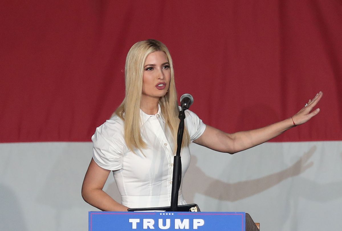 Ivanka Trump, President Donald Trump’s daughter, speaks during a campaign event for her father on October 27, 2020 in Miami, Florida. Ivanka continues to campaign for he father before the Nov. 3rd election day. (Joe Raedle/Getty Images)