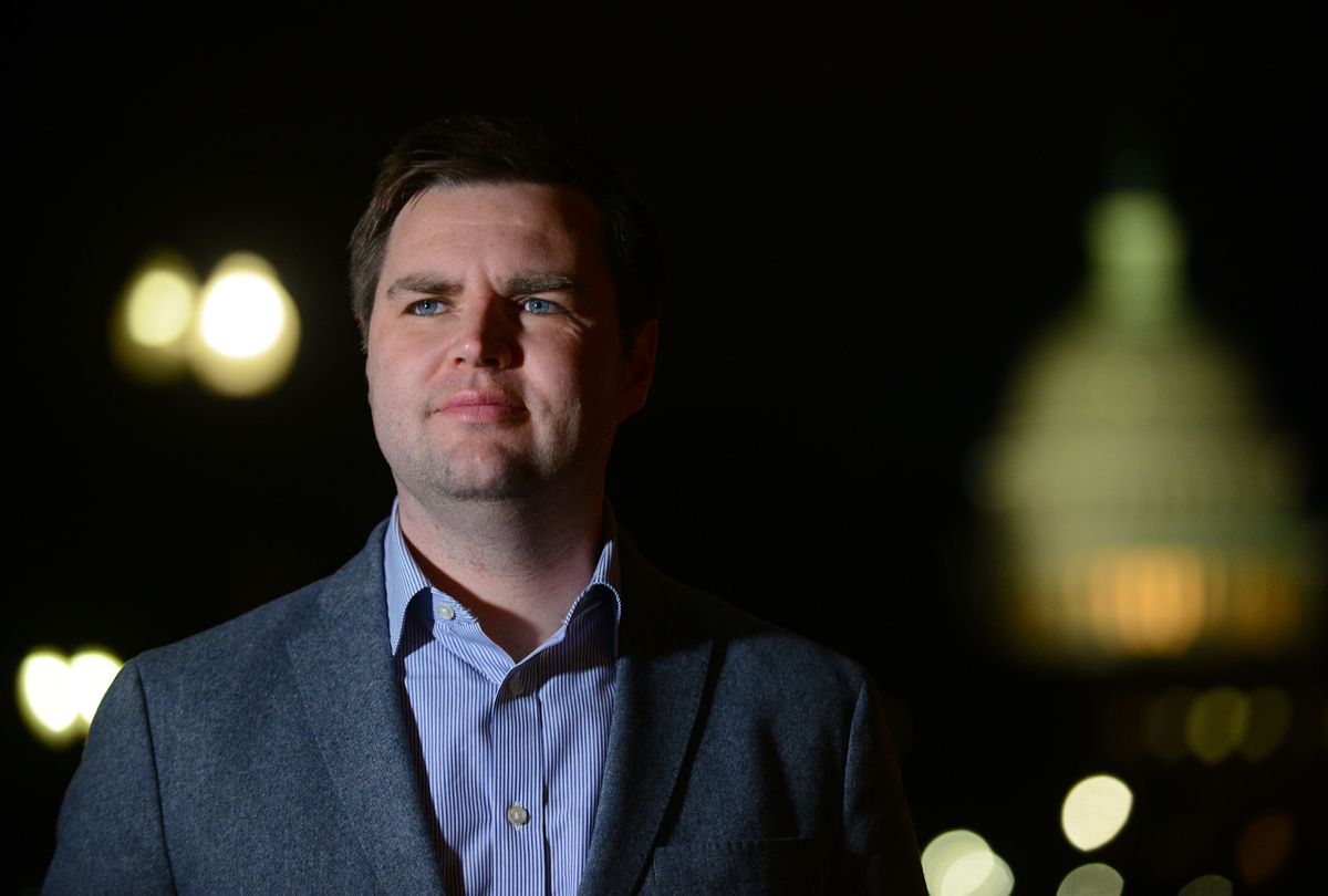 J.D. Vance, author of the book "Hillbilly Elegy," poses for a portrait photograph near the US Capitol building in Washington, D.C. (Astrid Riecken For The Washington Post/Getty Images)