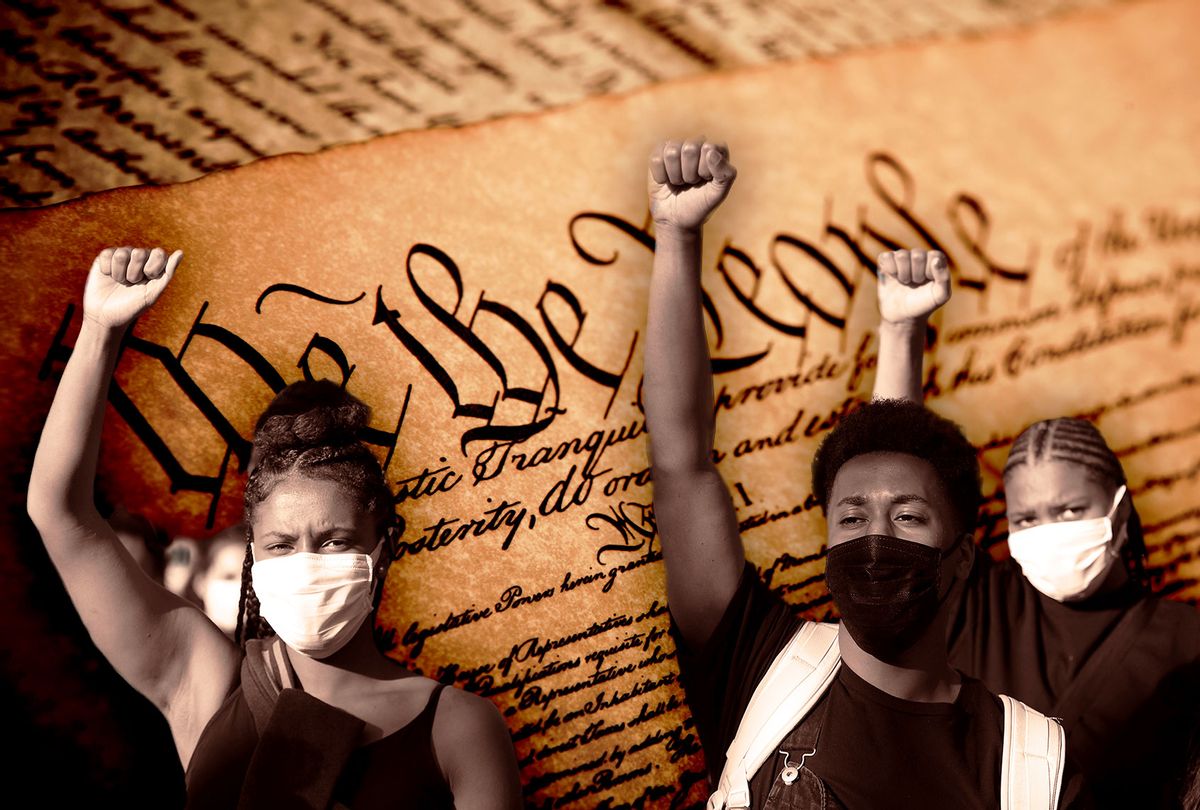 BLM Protesters | US Constitution (Photo illustration by Salon/Getty Images)