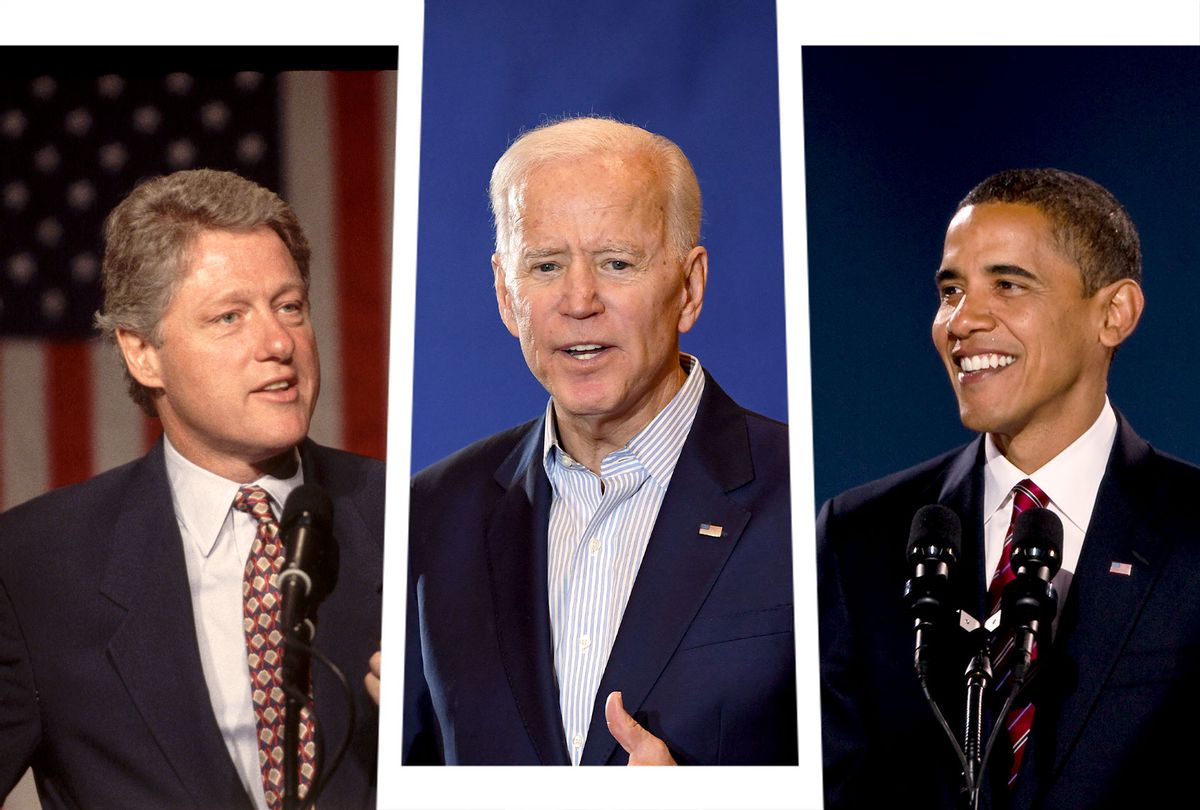Joe Biden, Bill Clinton (circa 1992) and Barack Obama (circa 2008) (Photo illustration by Salon/Getty Images)