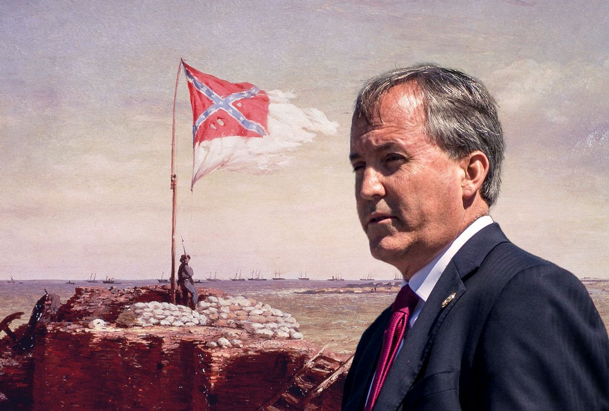 Ken Paxton | Fort Sumter illustration (Photo illustration by Salon/Getty Images)