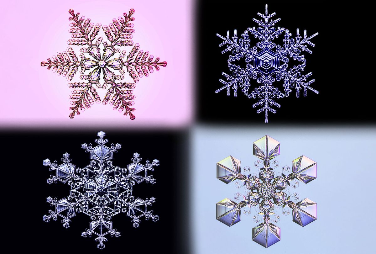 Lab Grown Snowflakes (Photo illustration by Salon/Kenneth Libbrecht)