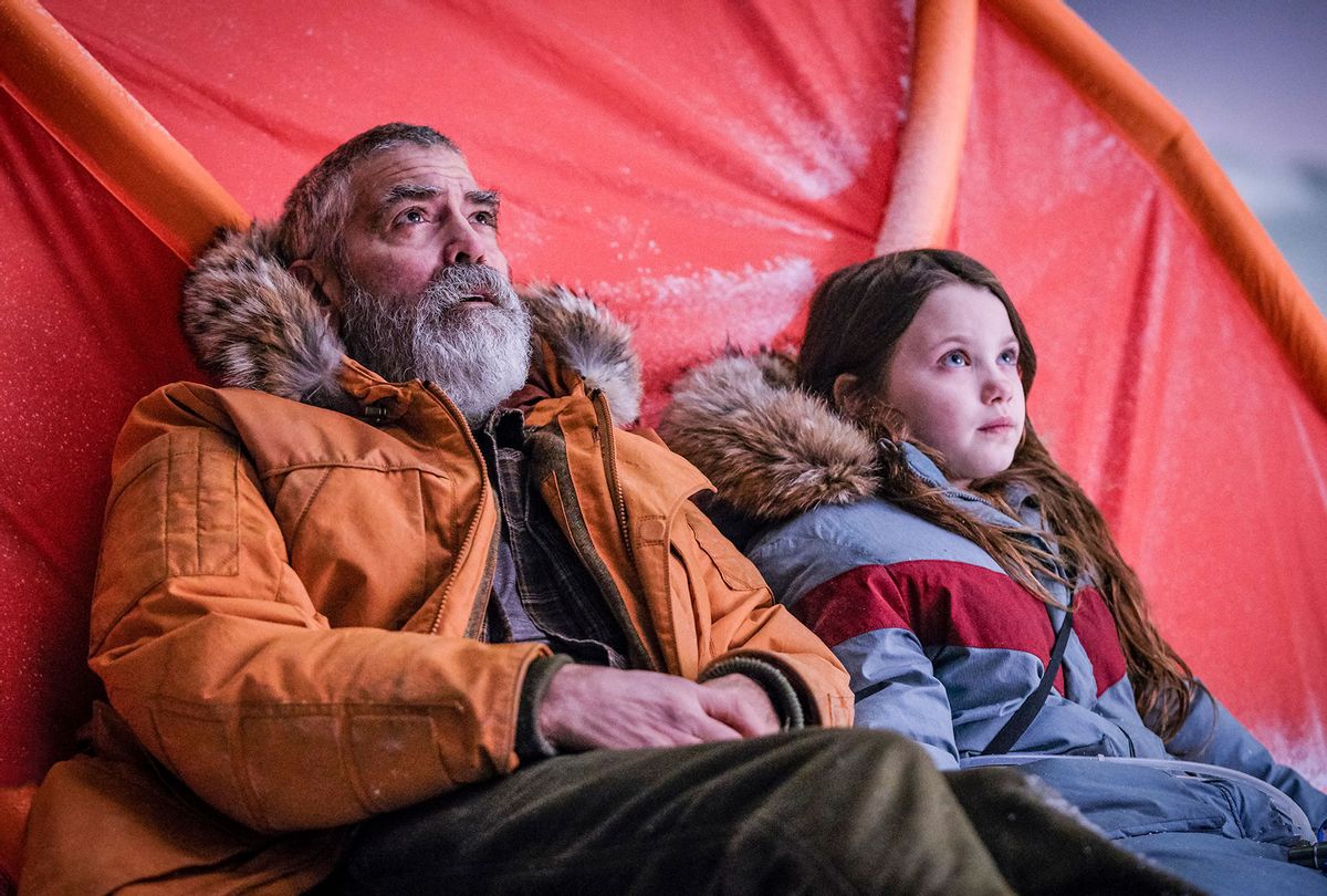 George Clooney and Caoilinn Springall in "The Midnight Sky"
 (Netflix)
