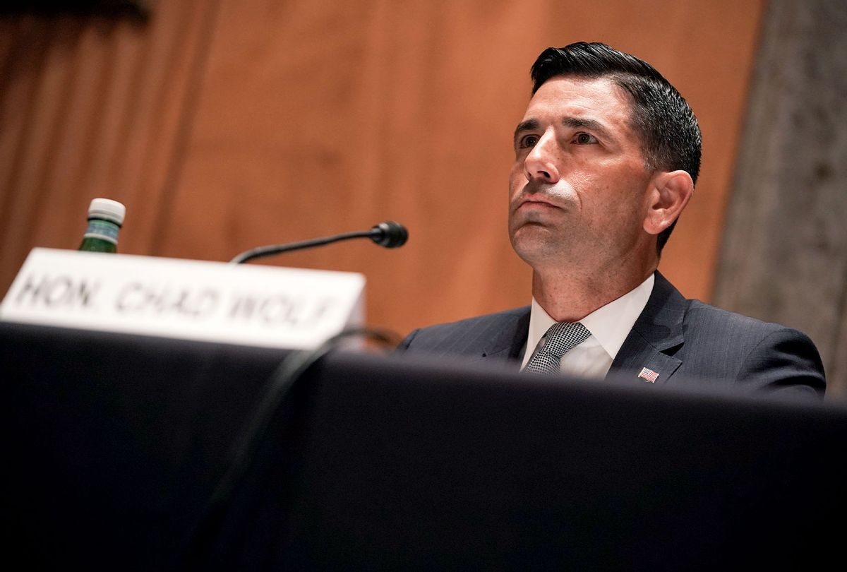 Acting Secretary of Homeland Security Chad Wolf testifies during his confirmation hearing before the Senate Homeland Security and Governmental Affairs Committee o on September 23, 2020 in Washington, DC. (Greg Nash-Pool/Getty Images)