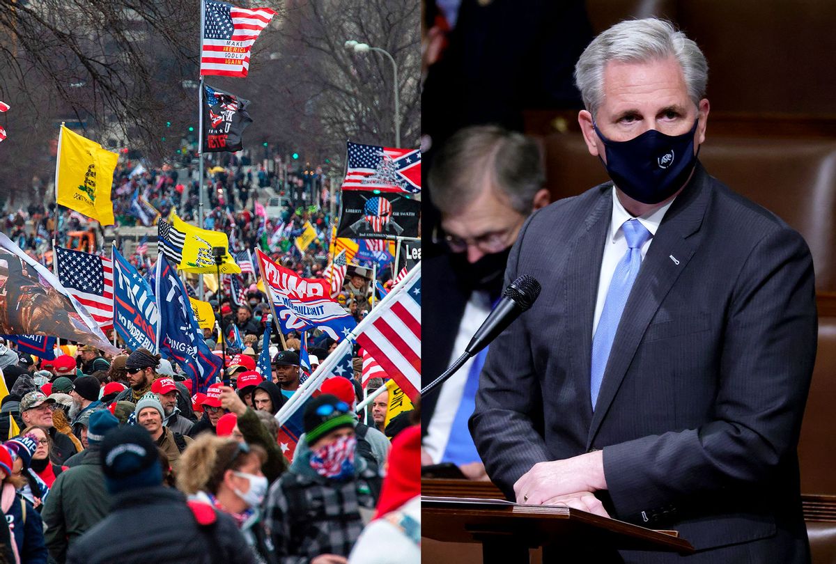 Capitol rioters | Kevin McCarthy (Photo illustration by Salon/Getty Images)