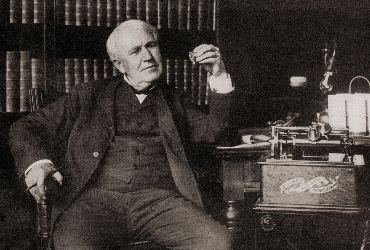 Thomas Alva Edison, 1847 – 1931. American inventor and businessman. (Universal History Archive/Universal Images Group via Getty Images)