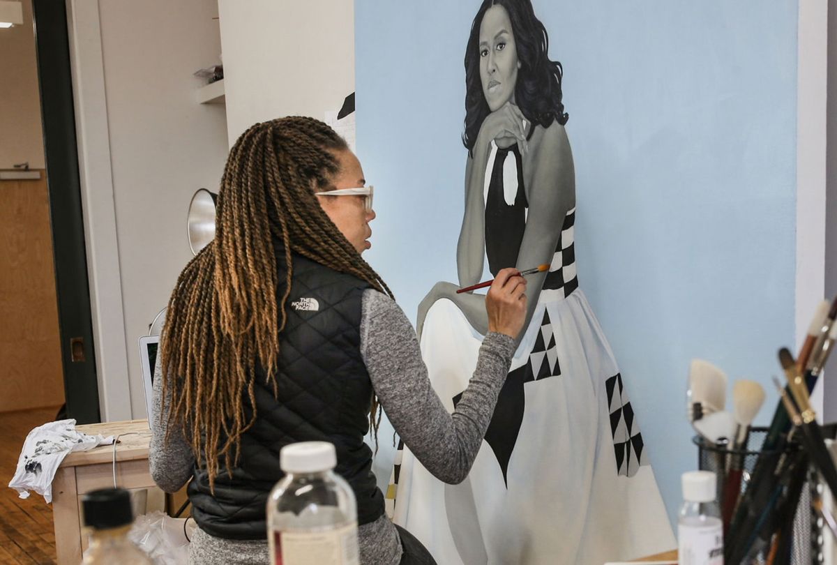 Artist Amy Sherald in the HBO Max documentary "Black Art: In the Absence of Light." (Courtesy of HBO)