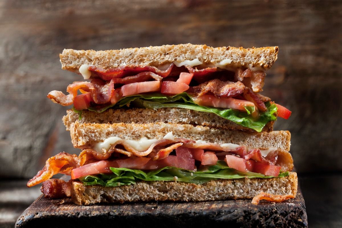 Bacon, lettuce and tomato sandwich on white bread (Getty Images)