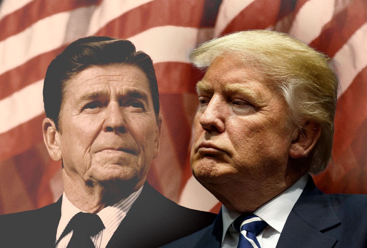 Ronald Reagan and Donald Trump (Photo illustration by Salon/Getty Images)