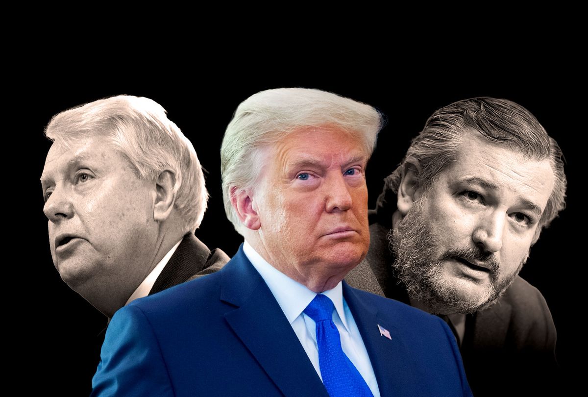 Donald Trump, Lindsey Graham and Ted Cruz (Photo illustration by Salon/Getty Images)