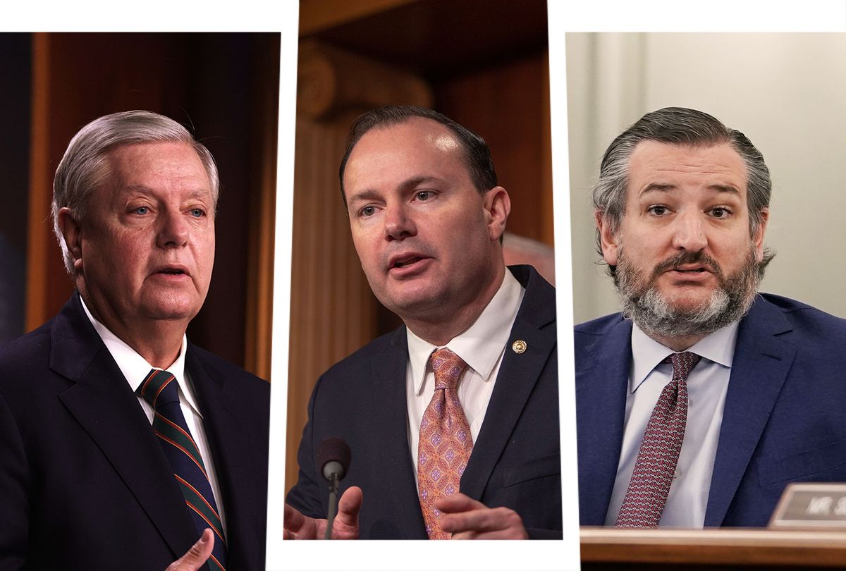 Lindsey Graham, Ted Cruz and Mike Lee (Photo illustration by Salon/Getty Images)