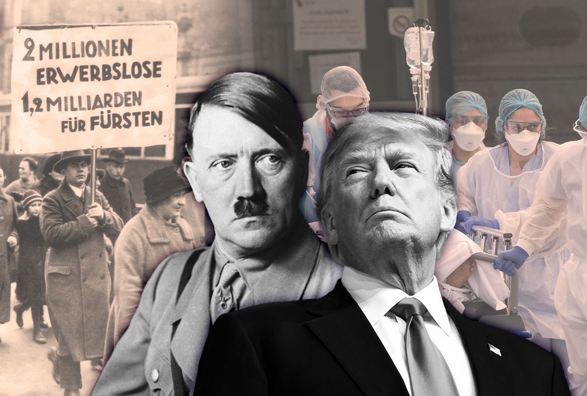 Donald Trump and Adolf Hitler (Photo illustration by Salon/Getty Images)