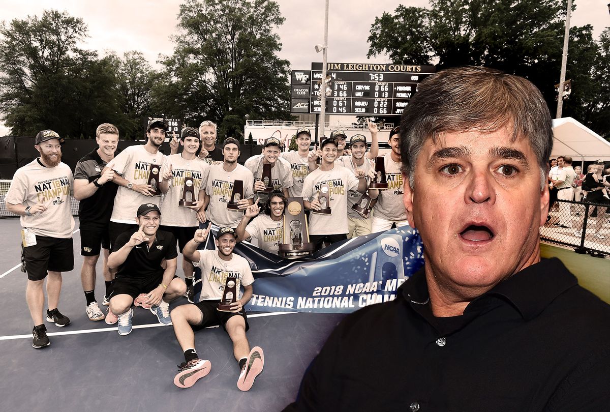 Sean Hannity | The Wake Forest Demon Deacons celebrate after defeating the Ohio State Buckeyes during the Division I Men's Tennis Championship held at the Wake Forest Tennis Center on the Wake Forest University campus on May 22, 2018 in Winston Salem, North Carolina (Photo illustration by Salon/Getty Images)