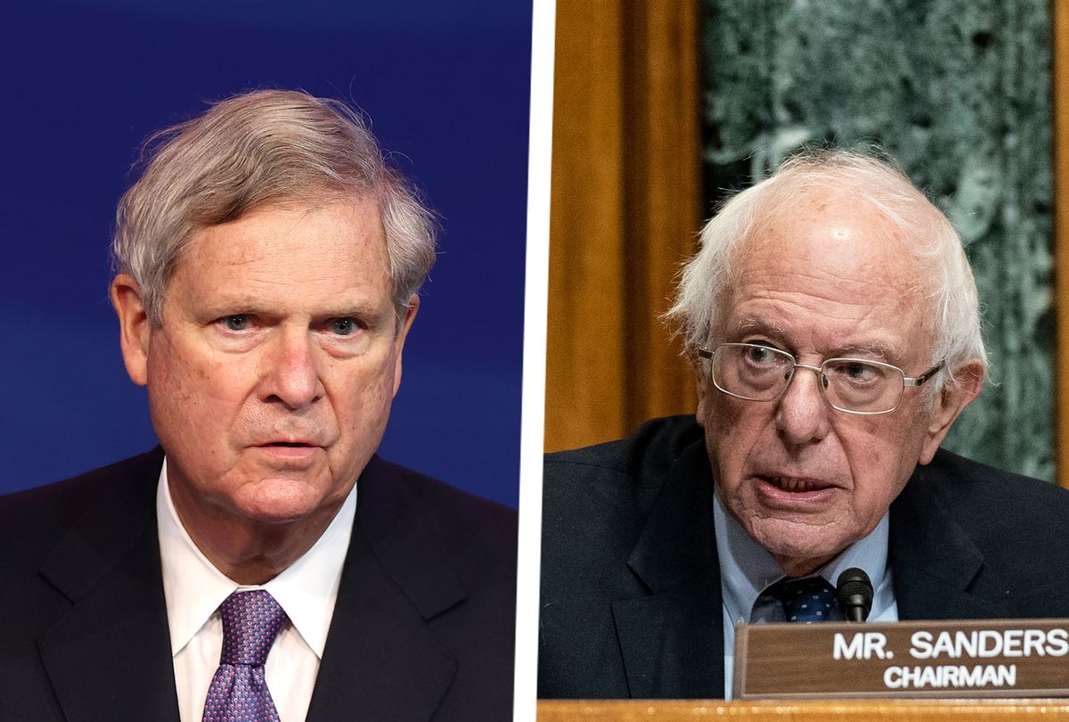 Bernie Sanders & Tom Vilsack (Photo illustration by Salon/Getty Images)