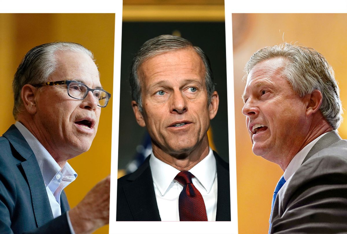 Roger Marshall, John Thune and Mike Braun (Photo illustration by Salon/Getty Images)