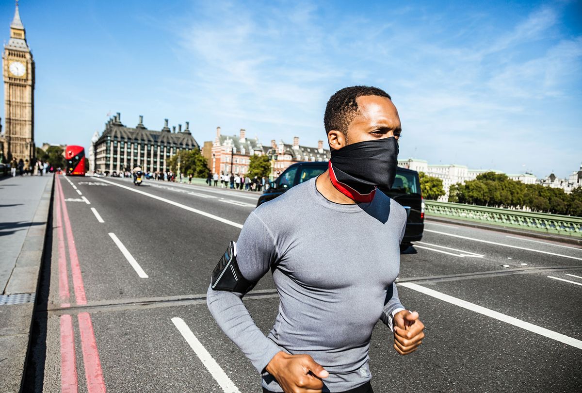 Man running in Central London in the early morning. (Getty Images)