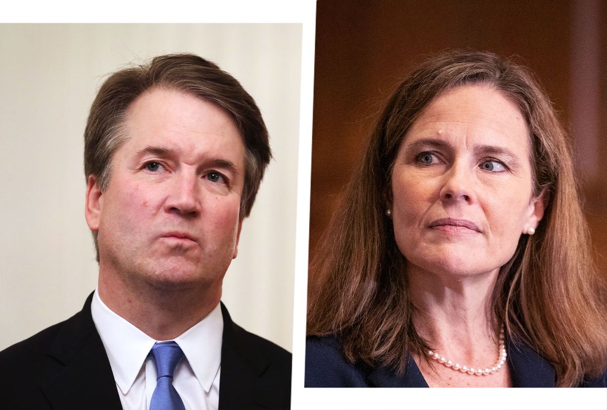 Brett Kavanaugh and Amy Coney Barrett (Photo illustration by Salon/Getty Images)