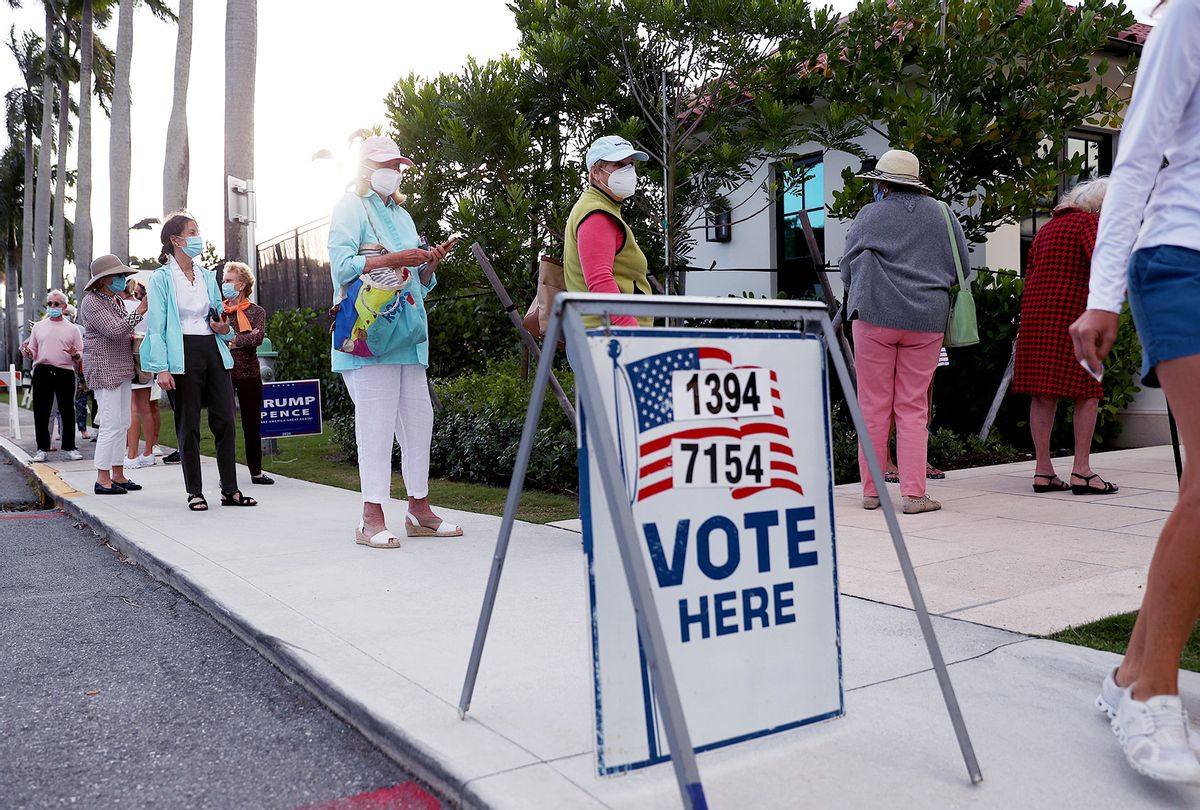 People stand in line to vote in Palm Beach, Florida.  (Joe Raedle/Getty Images)