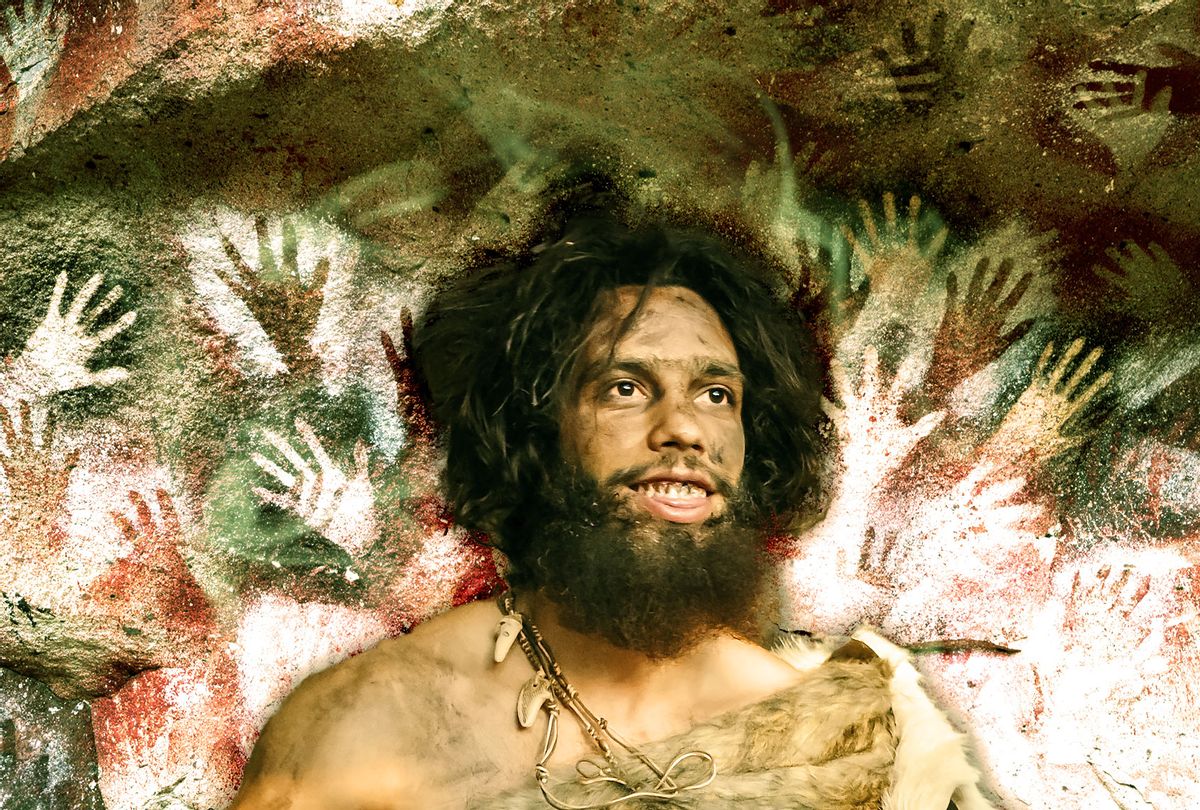 Caveman and cave painting (Photo illustration by Salon/Getty Images)