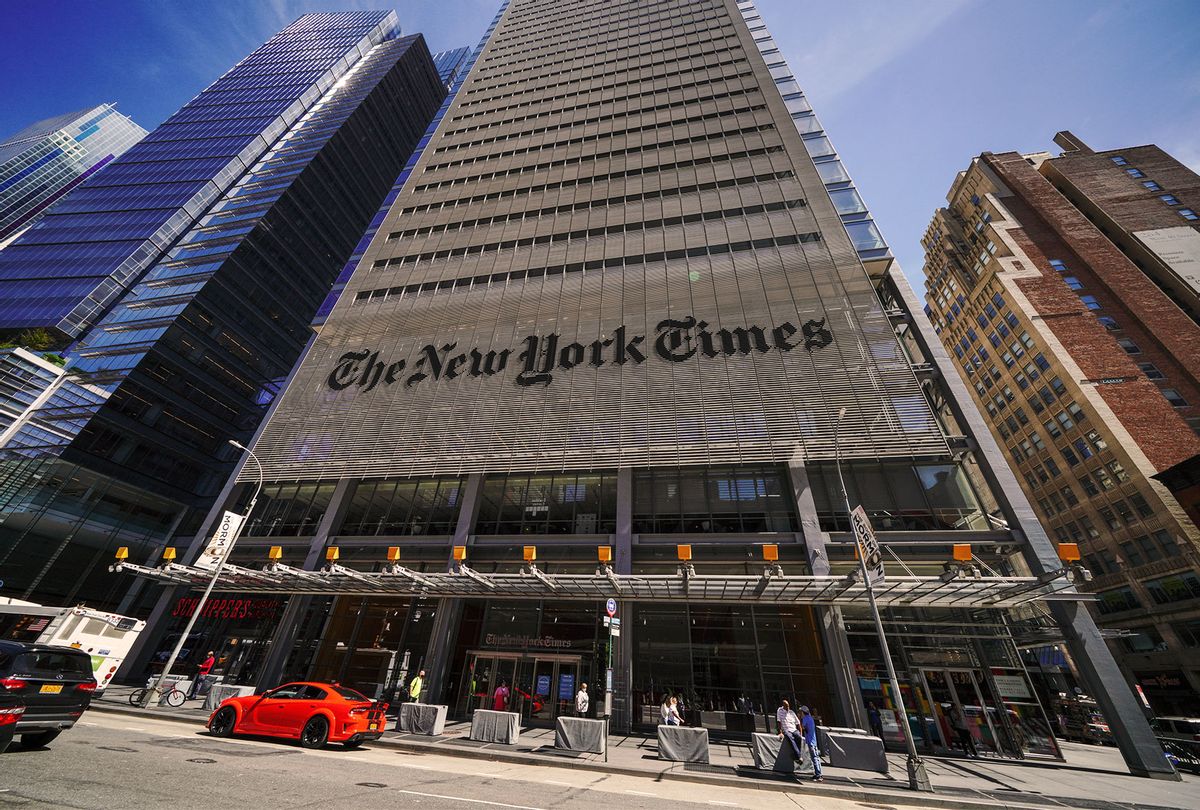 A view of The New York Times Building Headquarters. (John Nacion/SOPA Images/LightRocket via Getty Images)