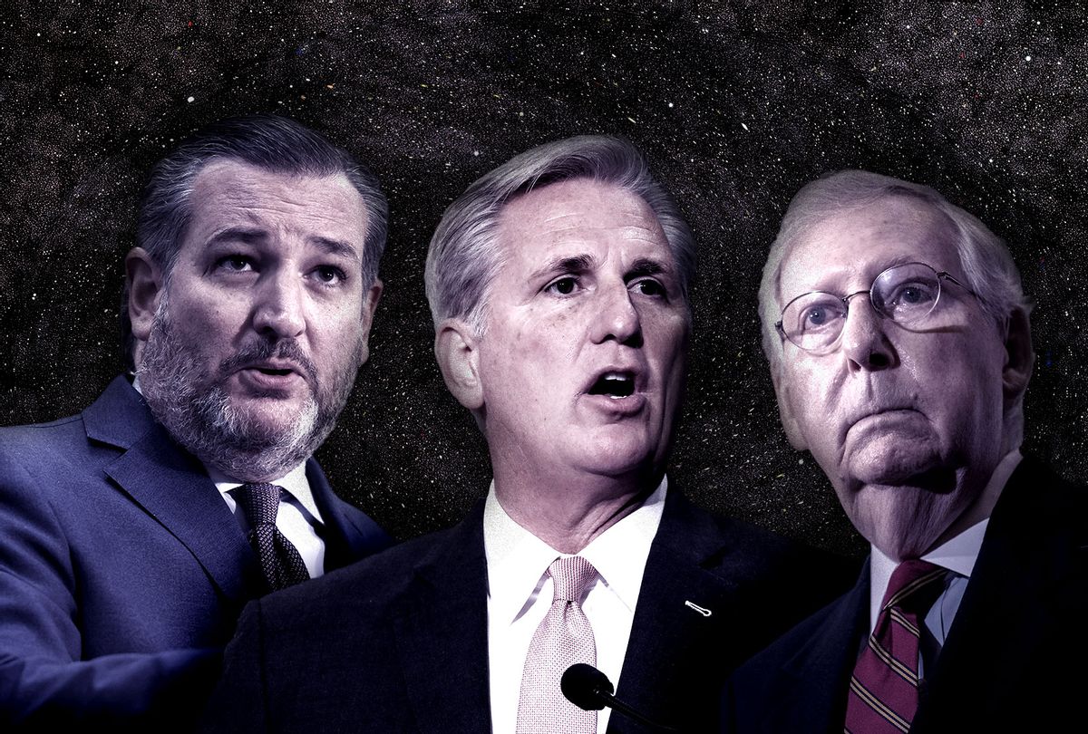 Ted Cruz, Kevin McCarthy and Mitch McConnell (Photo illustration by Salon/Getty Images)