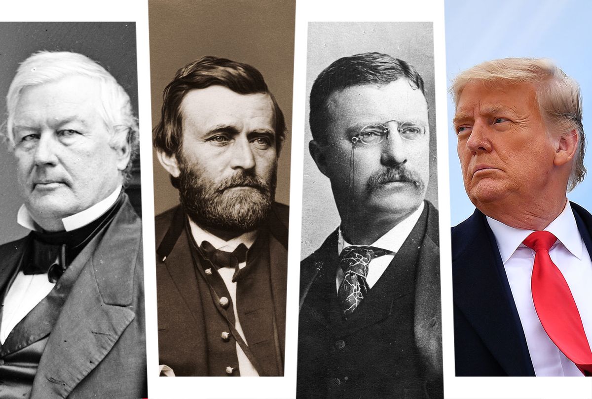 Millard Fillmore, Ulysses S. Grant, Teddy Roosevelt and Donald Trump (Photo illustration by Salon/Getty Images)
