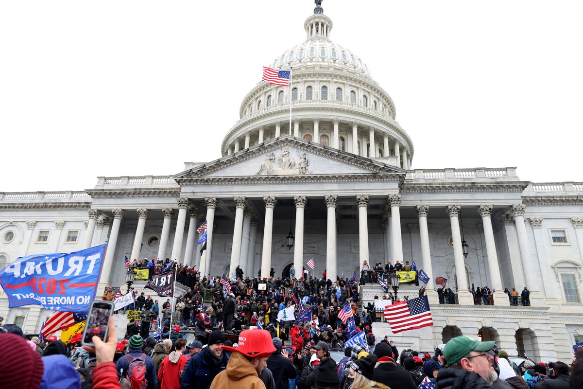 Protesters gather at the U.S. Capitol Building on Jan. 06, 2021. (Getty Images)