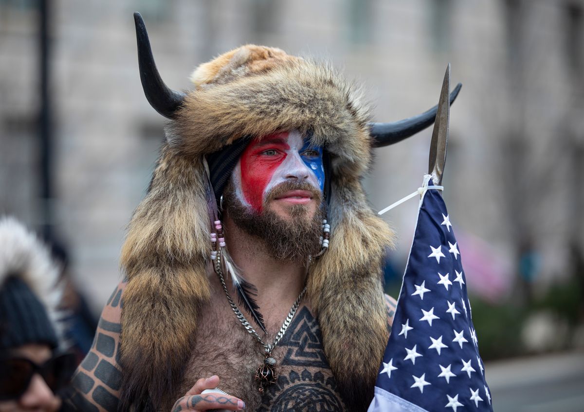 Jacob Chansley, the "Qanon Shaman" (Getty Images)