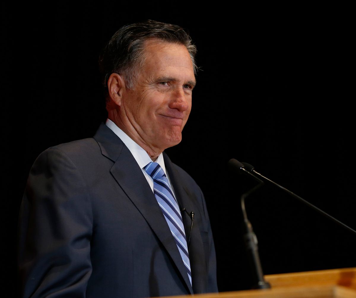 Sen. Mitt Romney was booed Saturday at the 2021 Utah GOP convention. (George Frey/Getty Images)