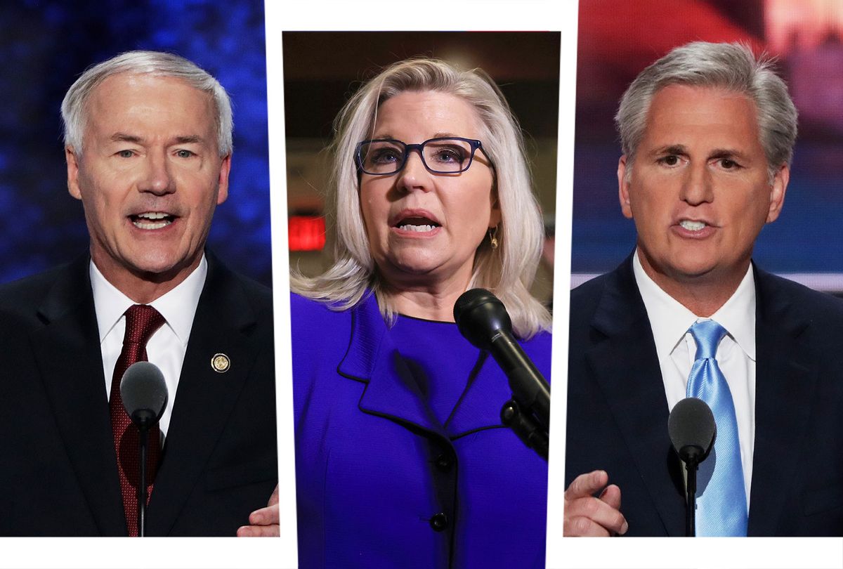 Asa Hutchinson, Liz Cheney and Kevin McCarthy (Photo illustration by Salon/Getty Images)