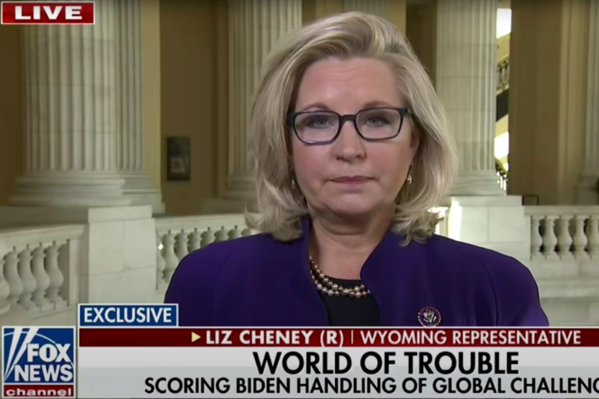Rep. Liz Cheney, R-WY, during an interview on Fox News Network. (FOX News)