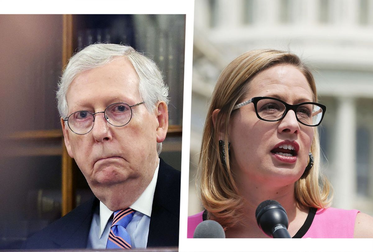Mitch McConnell and Kyrsten Sinema (Photo illustration by Salon/Getty Images)