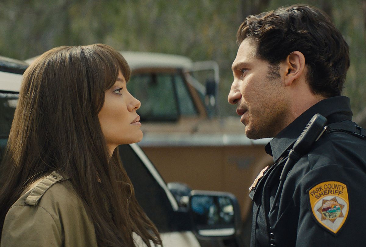 Angelina Jolie and Jon Bernthal in "Those Who Wish Me Dead" (Warner Bros. Pictures)