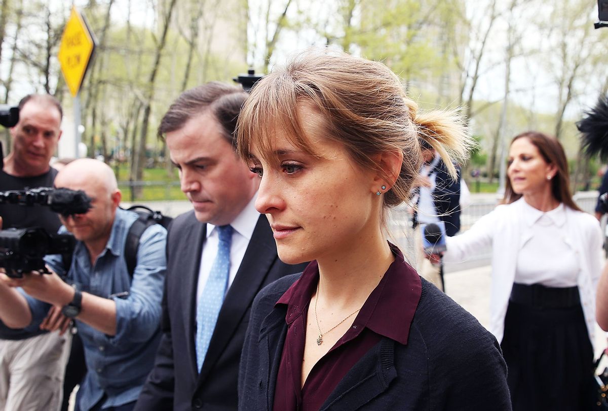 Actress Allison Mack departs the United States Eastern District Court (Jemal Countess/Getty Images)