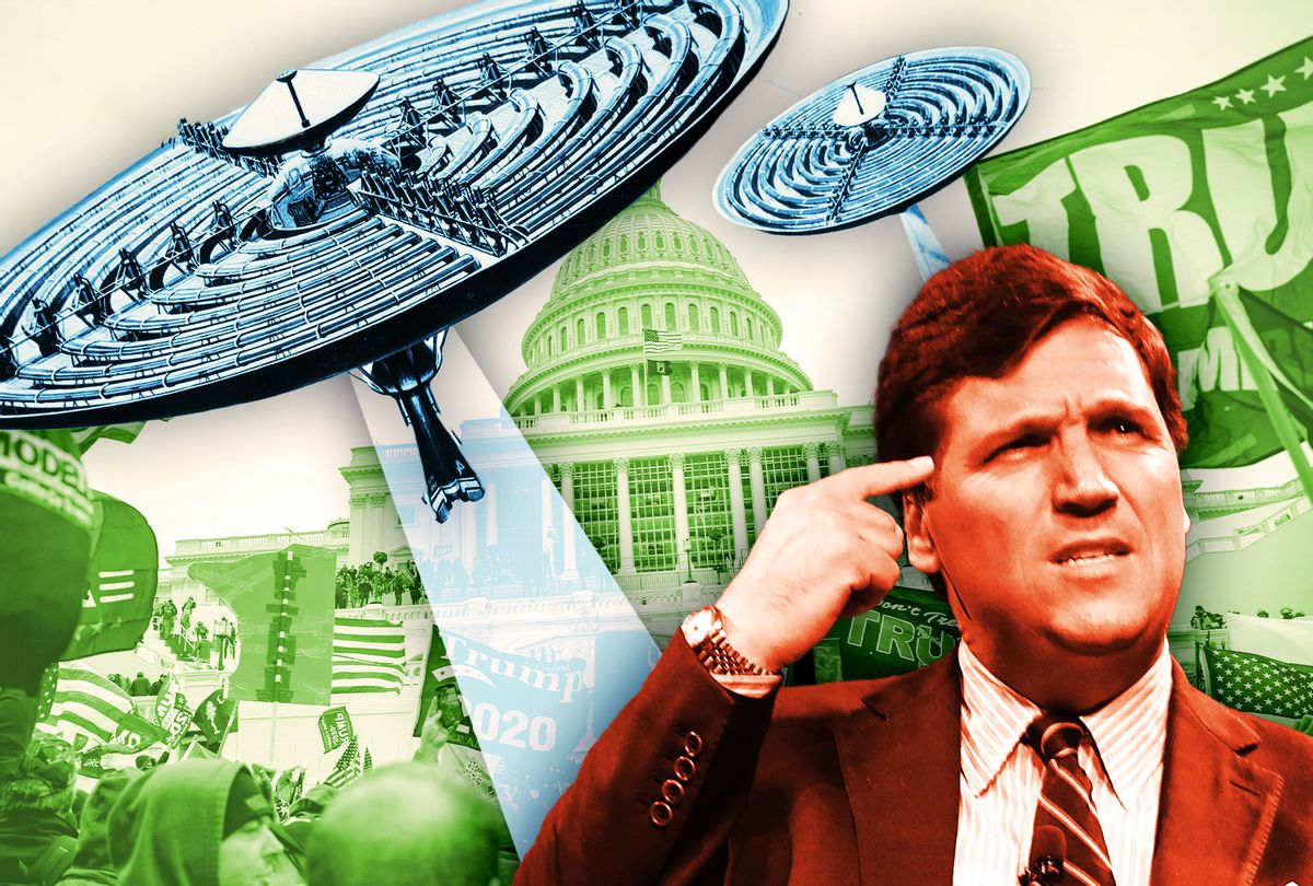 Tucker Carlson, the Capitol Riot and UFOs (Photo illustration by Salon/Getty Images)
