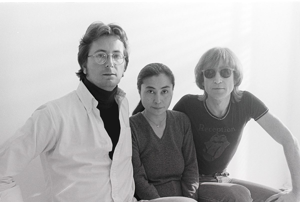 Ethan Russell, pictured with Yoko Ono and John Lennon (Photo courtesy of Ethan Russell)