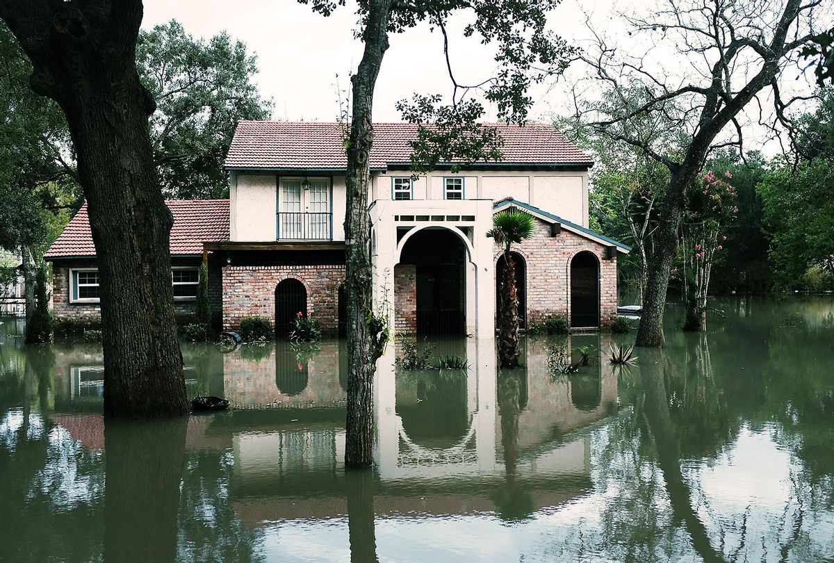 Homes remain flooded as Texas moved toward recovery from the devastation of Hurricane Harvey on September 4, 2017 in Houston, Texas. (Spencer Platt/Getty Images)