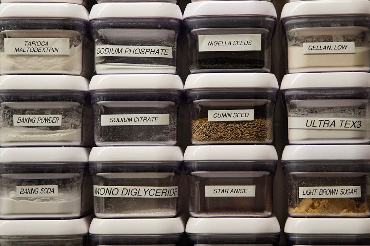 Spices in the Culinary Technology Lab at ICE. (Photo courtesy of the Institute of Culinary Education)