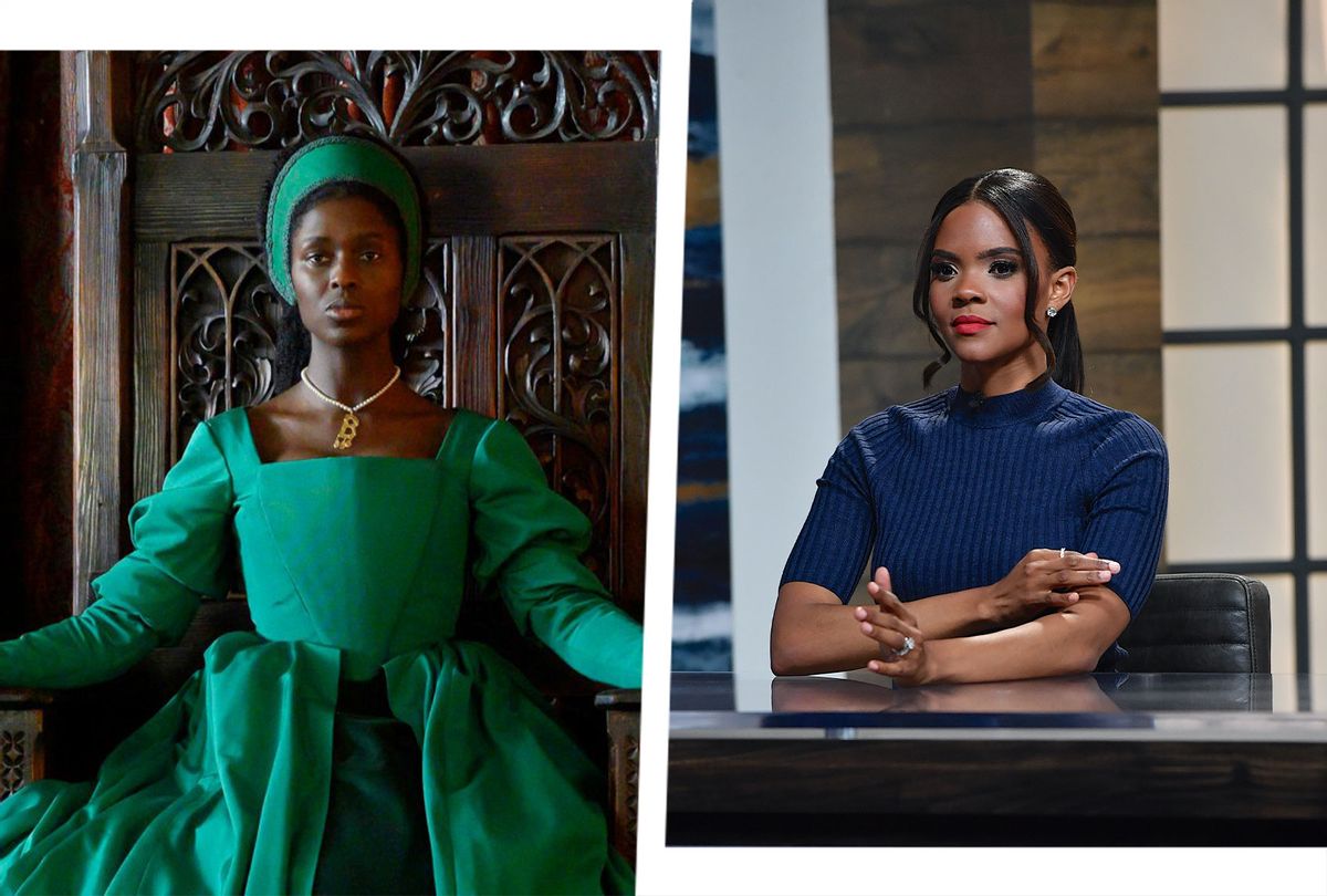 Jodie Turner-Smith portrays Anne Boleyn in an upcoming drama | Candace Owens (Photo illustration by Salon/Getty Images/UK Channel 5)