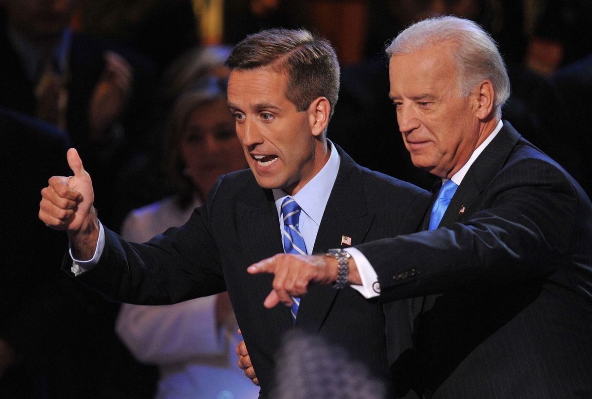 Joe Biden, right, and his son Beau had a strong relationship until Beau’s death in 2015 (PAUL J. RICHARDS/AFP via Getty Images)