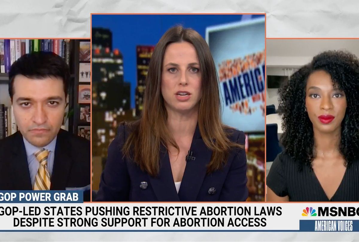 NBC News National Political Reporter Sahil Kapur and Democratic Strategist Juanita Tolliver joined American Voices with Alicia Menendez to break down the potential fallout from the abortion access and gun rights cases. (MSNBC)