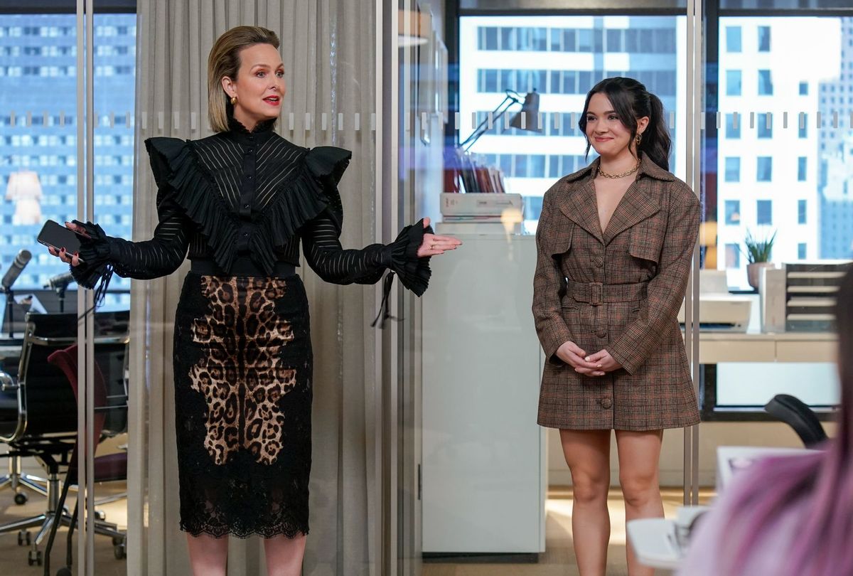 Melora Hardin and Katie Stevens in "The Bold Type" (Freeform)