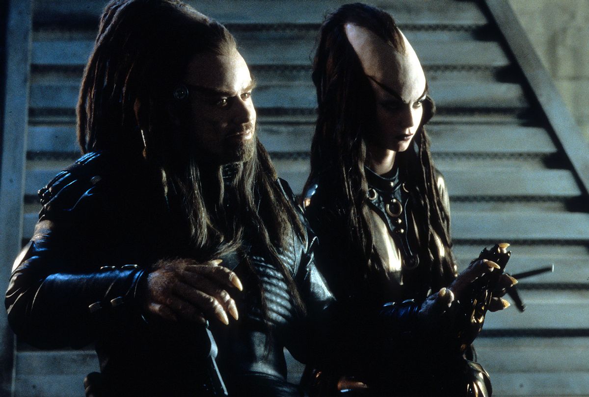 John Travolta in scene from the film "Battlefield Earth" (Warner Brothers/Getty Images)