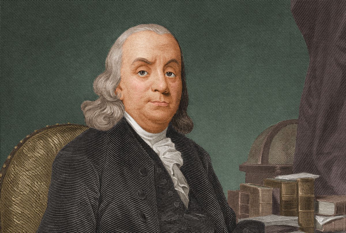 ortrait of American politician, scientist, and philosopher Benjamin Franklin (1706 - 1790), one of the drafters of the Declaration of Independence, 1770s. (Stock Montage/Getty Images)