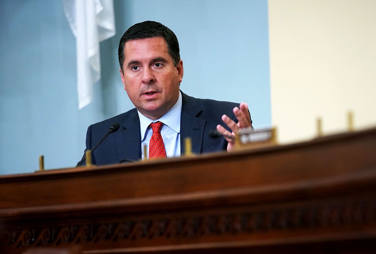 Ranking member Rep. Devin Nunes (R-CA) speaks during a House Intelligence Committee hearing on April 15, 2021 in Washington, D.C.  (Al Drago-Pool/Getty Images)