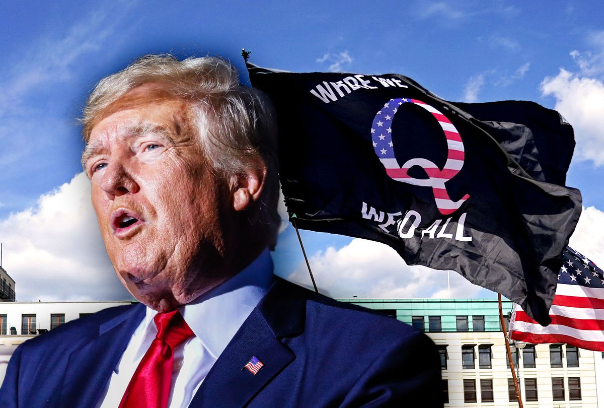 Donald Trump | QAnon (Photo illustration by Salon/Getty Images)