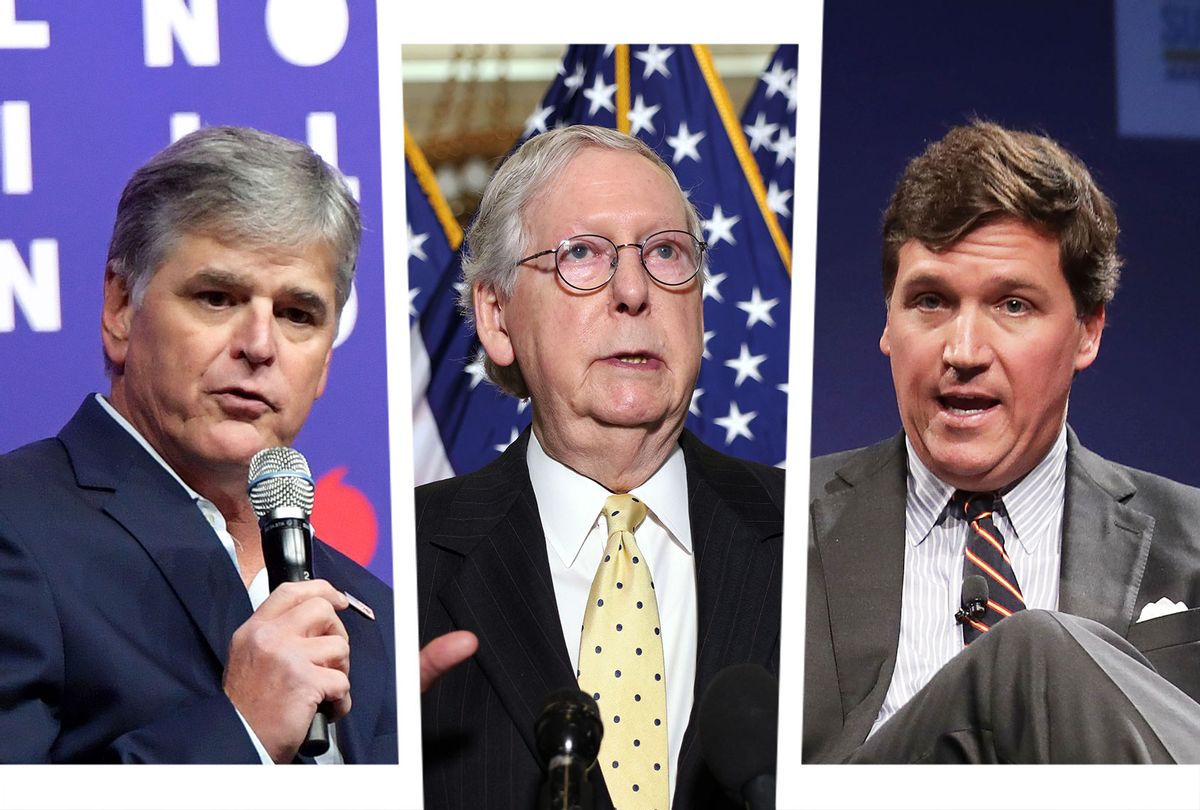 Sean Hannity, Mitch McConnell and Tucker Carlson (Photo illustration by Salon/Getty Images)