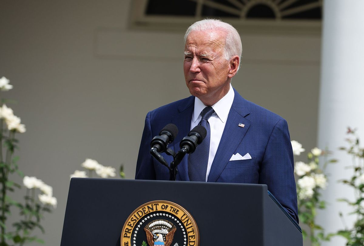U.S. President Joe Biden delivers remarks during an event in the Rose Garden of the White House on July 26, 2021 in Washington, DC. The event marked the 31st anniversary of the Americans with Disabilities Act (ADA). (Anna Moneymaker/Getty Images)