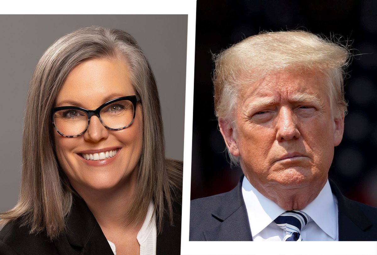 Katie Hobbs and Donald Trump (Photo illustration by Salon/Getty Images/Office of Arizona Secretary of State)