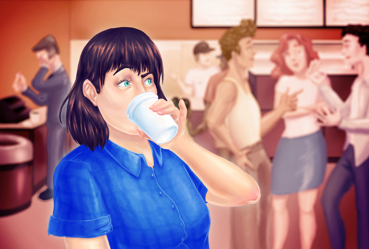 Overheard Conversations At Dunkin (Illustration by Ilana Lidagoster)
